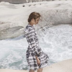 Devotion Twins Size S Dimitri Elephant Embroidered Dress Boho‎